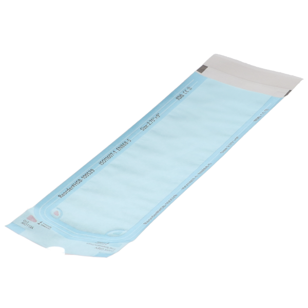Sterilization Pouch, Class 4, Self-Sealing, Blue Film, 2.75